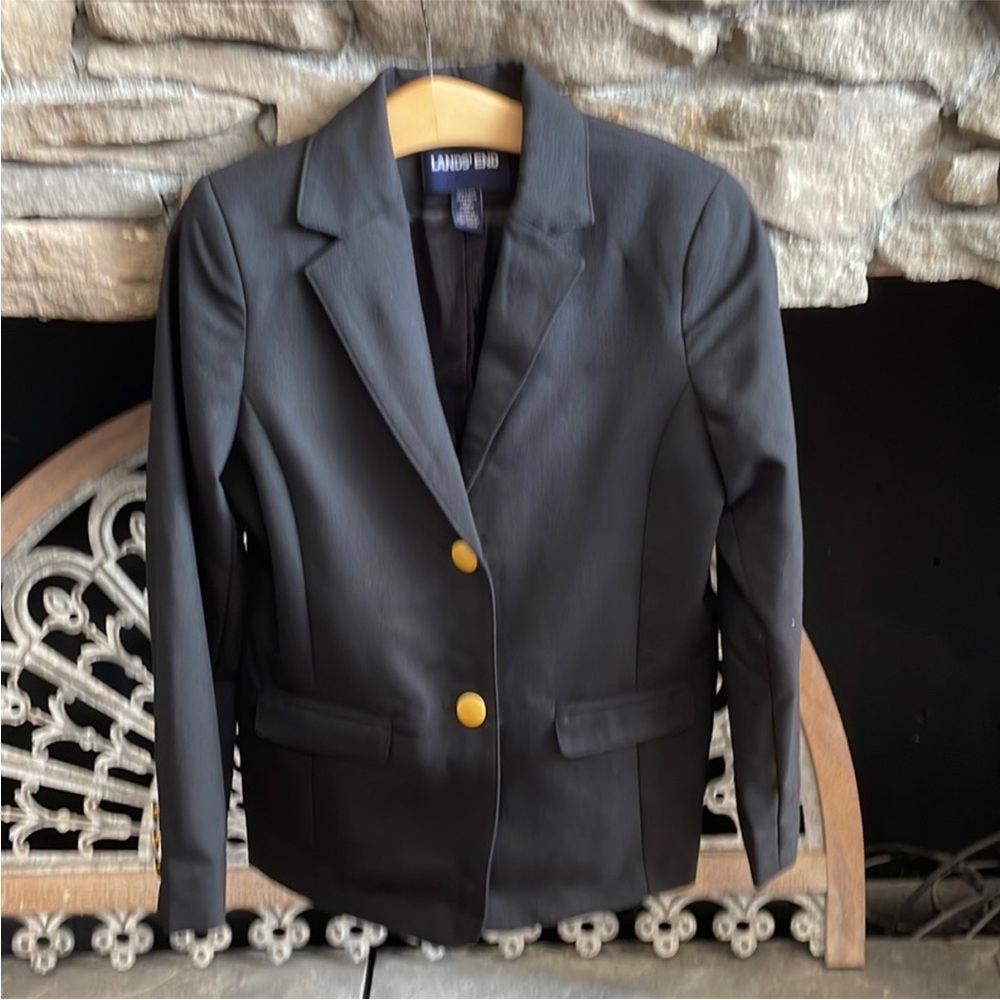 Lands End Girls School Uniform Black Blazer,  NWOT
